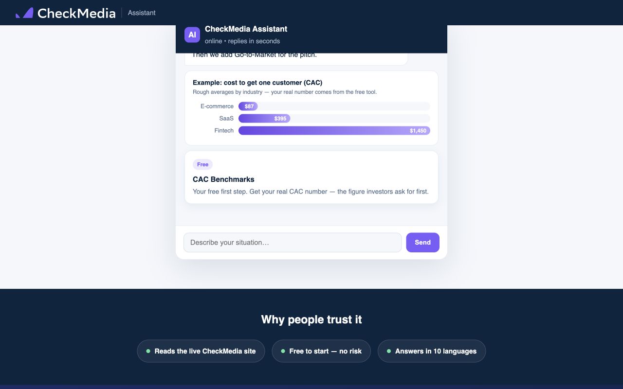 Screenshot of CheckMedia